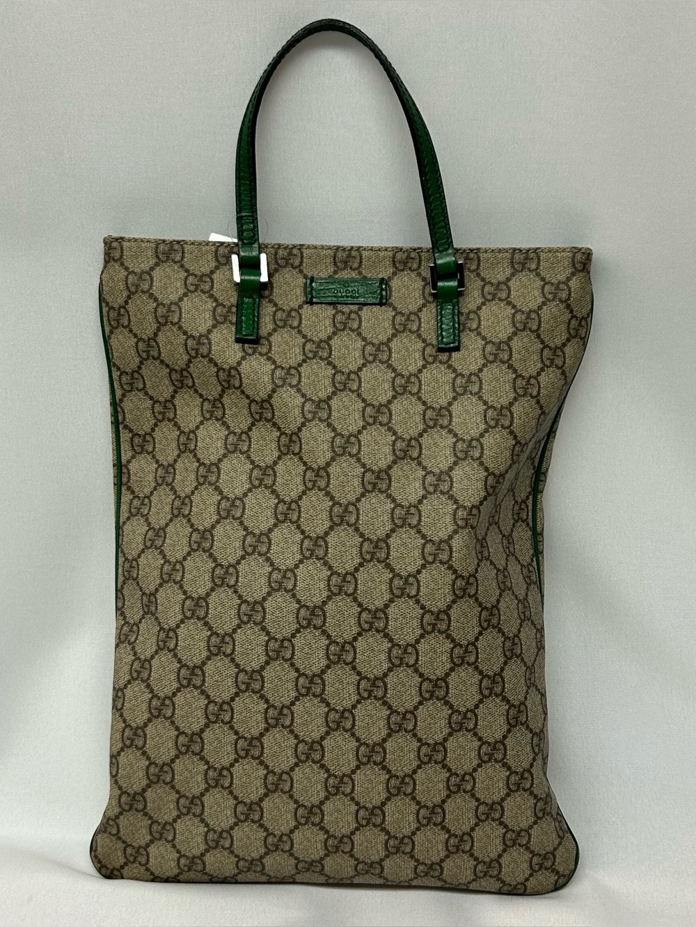 Gucci GG Supreme Top Handle Bag Monogram Beige Brown